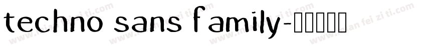 techno sans family字体转换